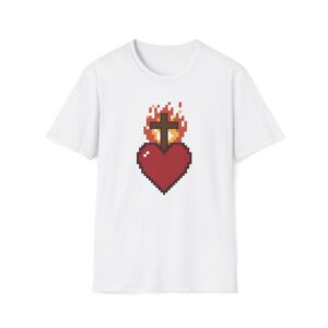 White Retro Sacred Heart T-shirt