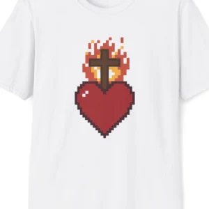 Pixel Art Image of the Sacred Heart of Jesus