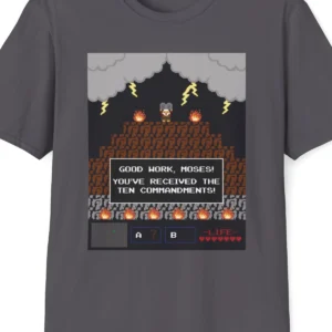 Ten Commandment Retro T-Shirt Design Closeup